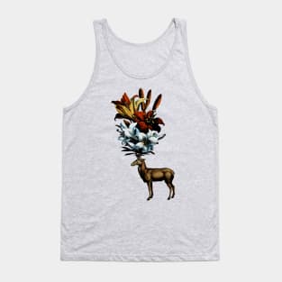 Deer with flower horns Tank Top